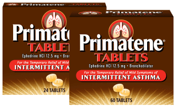 Primatene Tablets packaging